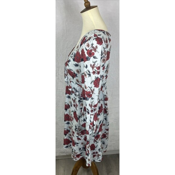 American Eagle Outfitters Floral Dress Lt Blue Red Size Small - Picture 7 of 10